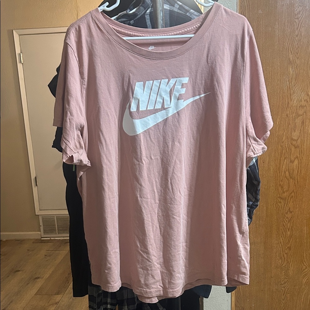 Nike Blush Pink Tee with White Logo